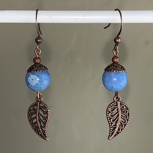 21184 Fire Agate Crackle Earrings